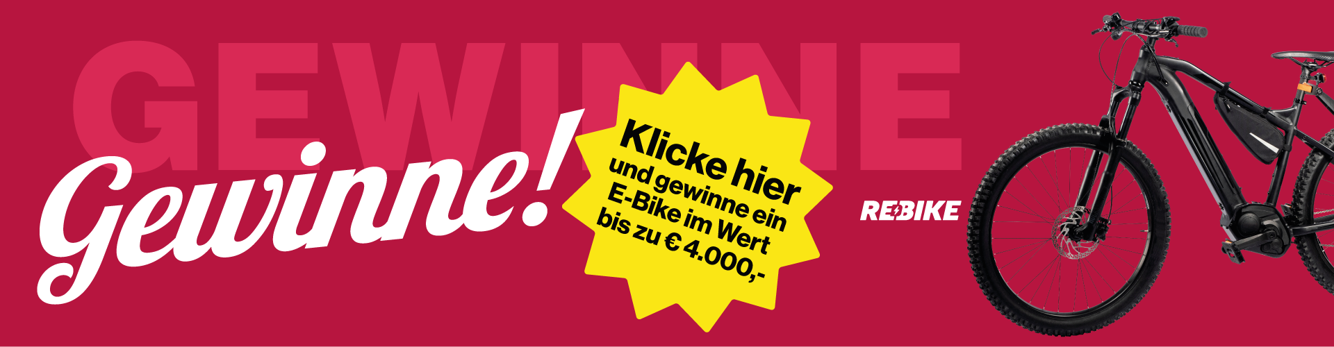 Gewinne ein E-Bike im Wert bis zu 4.000 Euro – Rebike Gewinnspiel
