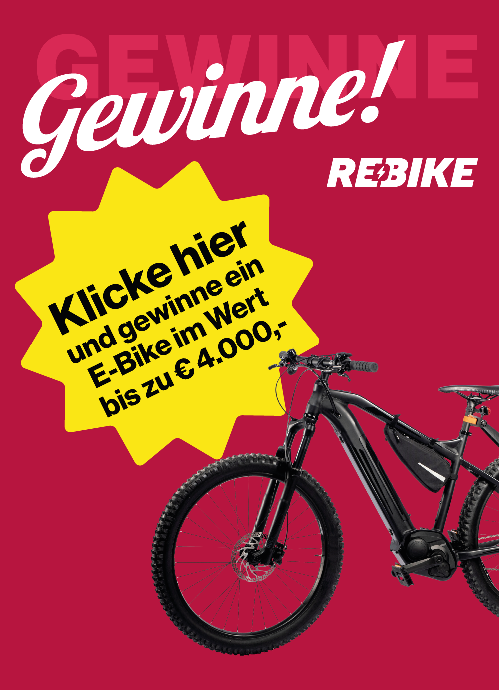 Gewinne ein E-Bike im Wert bis zu 4.000 Euro – Rebike Gewinnspiel