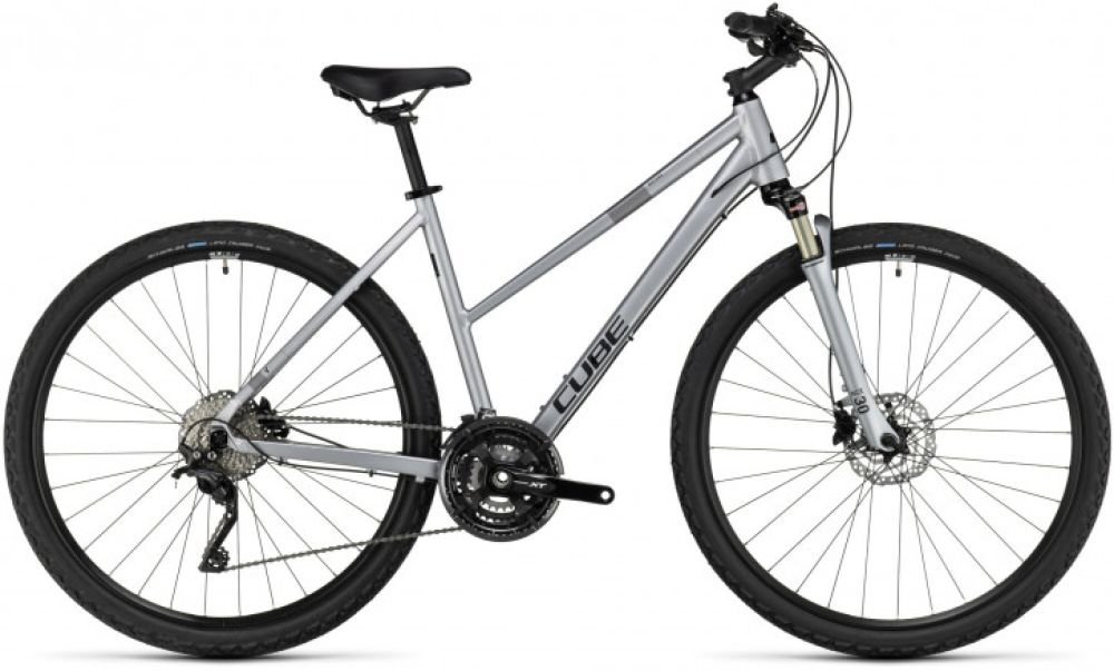 Cube Nature EXC polarsilver´n´black 2024 Trapeze - RH 46 cm