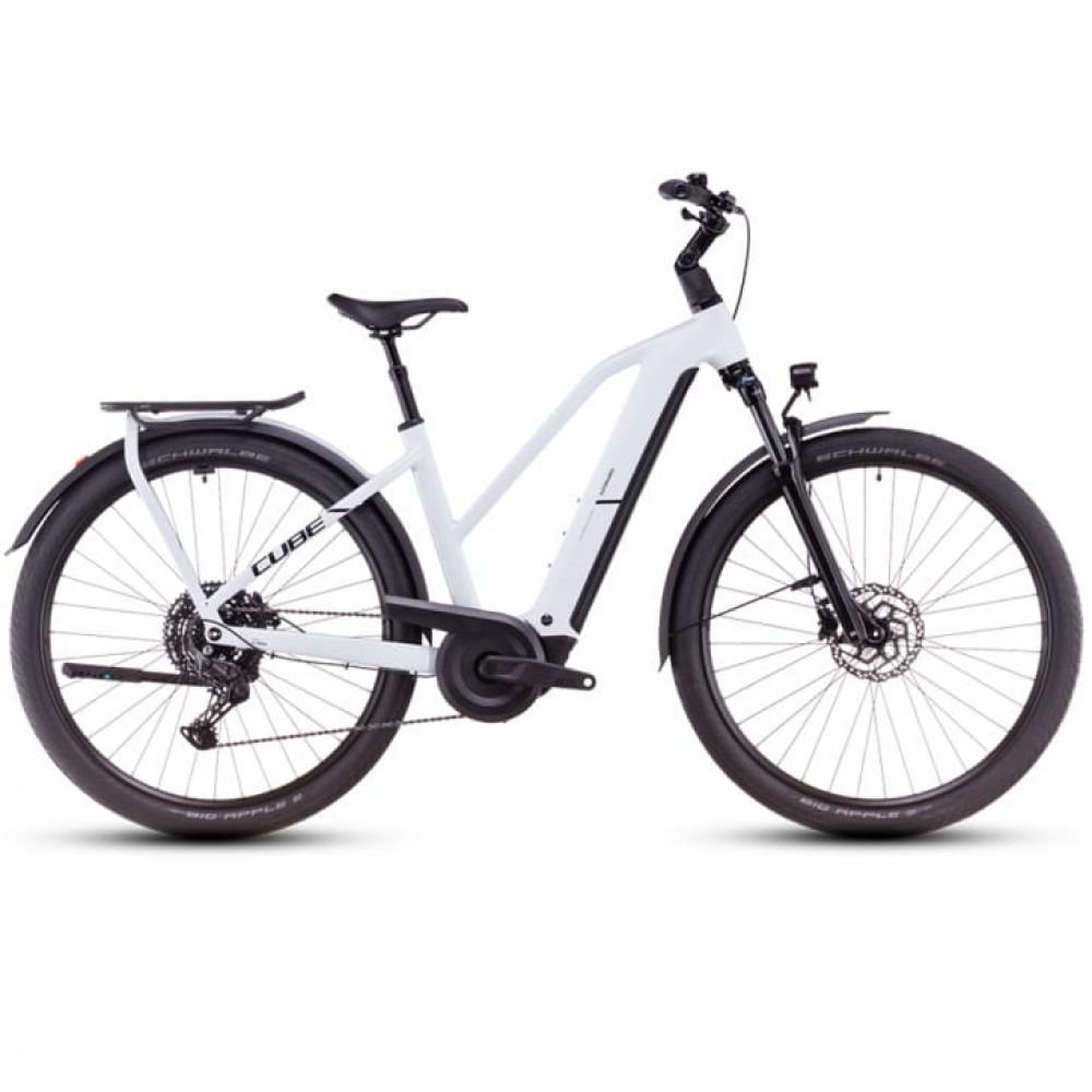Cube Kathmandu Hybrid ONE 800 polarwhite´n´black 2025 Trapeze - RH 46 cm