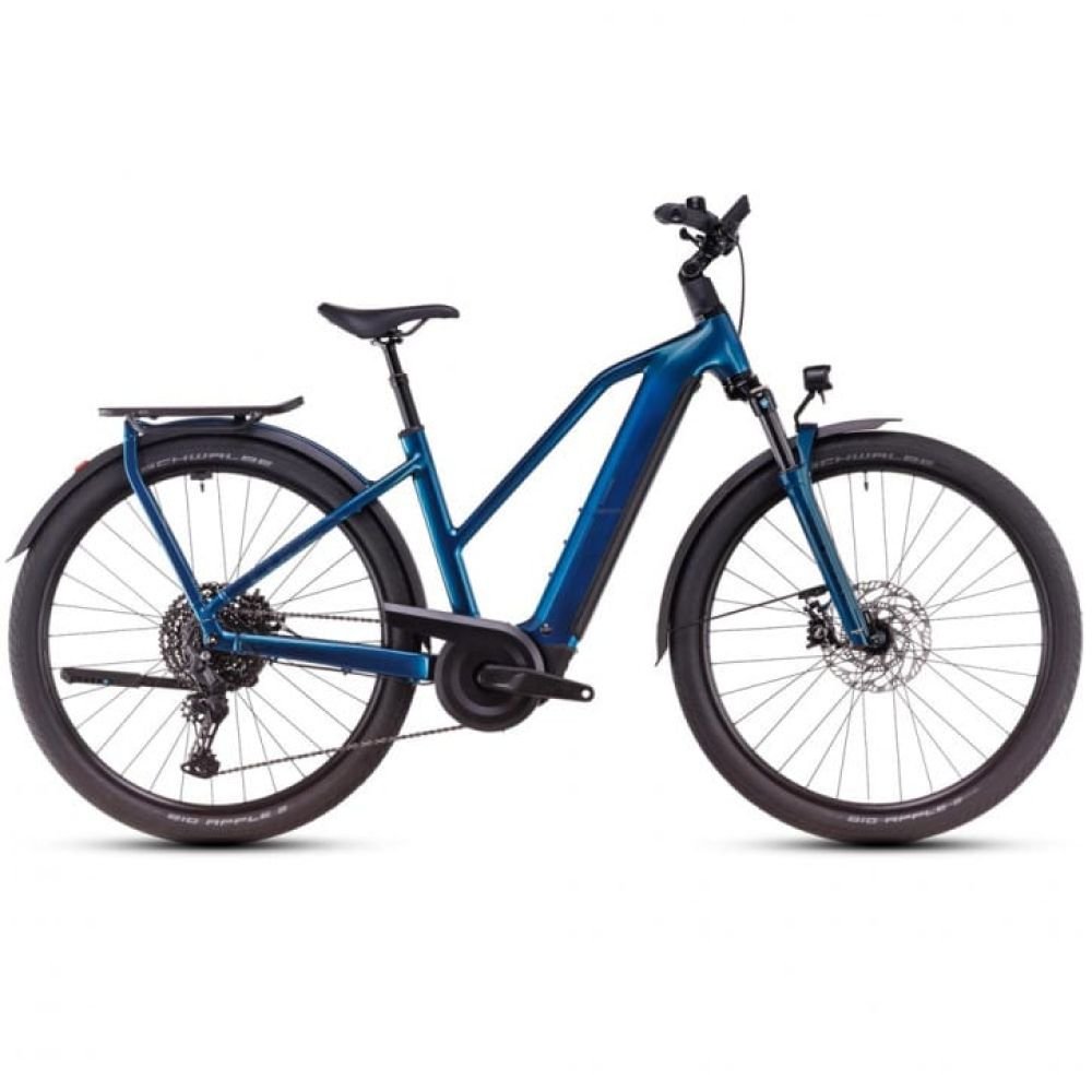 Cube Kathmandu Hybrid EX 800 electricblue´n´chrome 2025 Trapeze - RH 46 cm