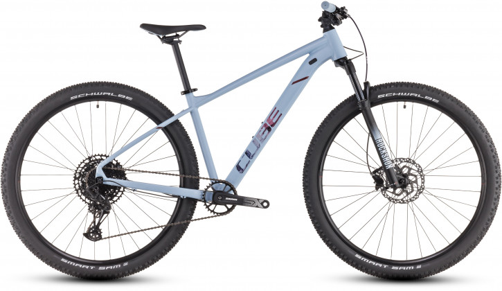 Cube Attention SLX pigeonblue´n´rubyred 2025 - RH-L