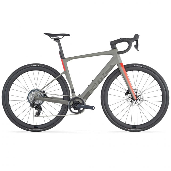 BMC Roadmachine 01 AMP X ONE rhino grey / neon red - RH 58 cm