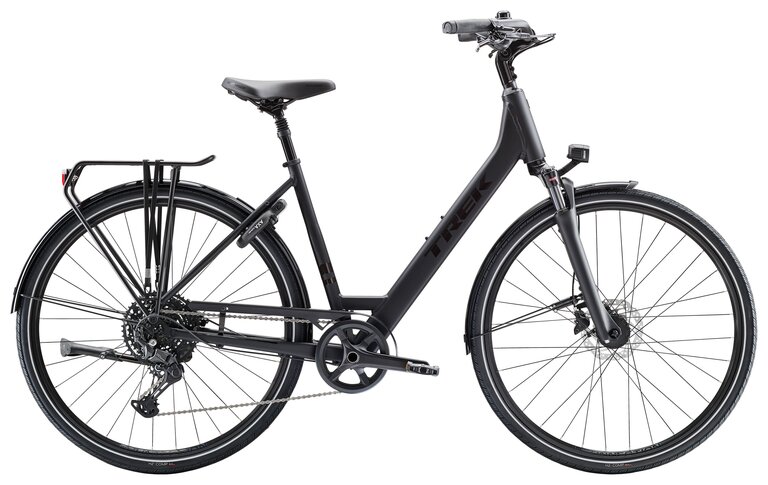 Trek Verve 3 Lowstep Equipped - matte-trek-black Rahmengröße: M