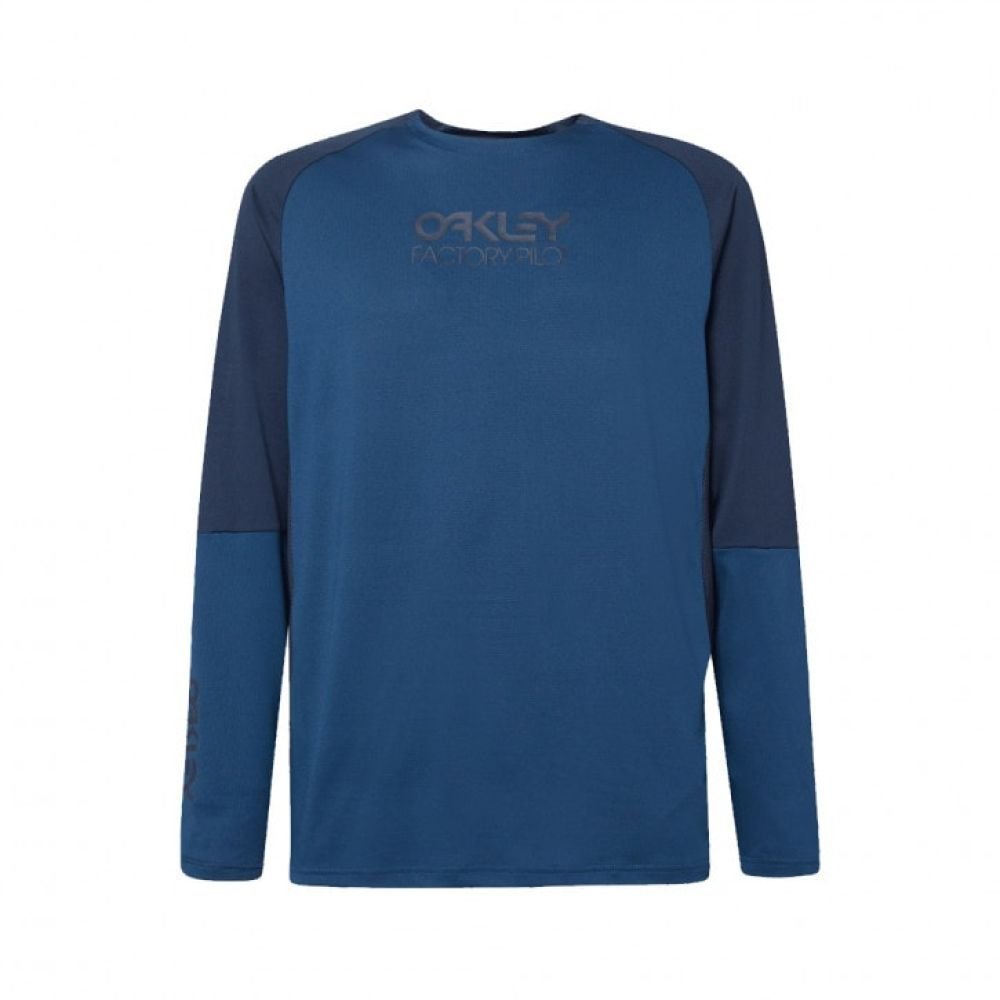Oakley Factory Pilot MTB LS Jersey Poseidon L