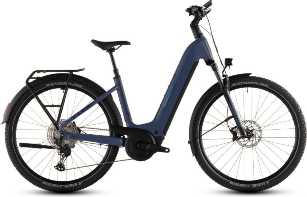 Cube Nuride Hybrid EXC 800 jeansblue´n´blue 2026 Easy Entry - RH 58 cm