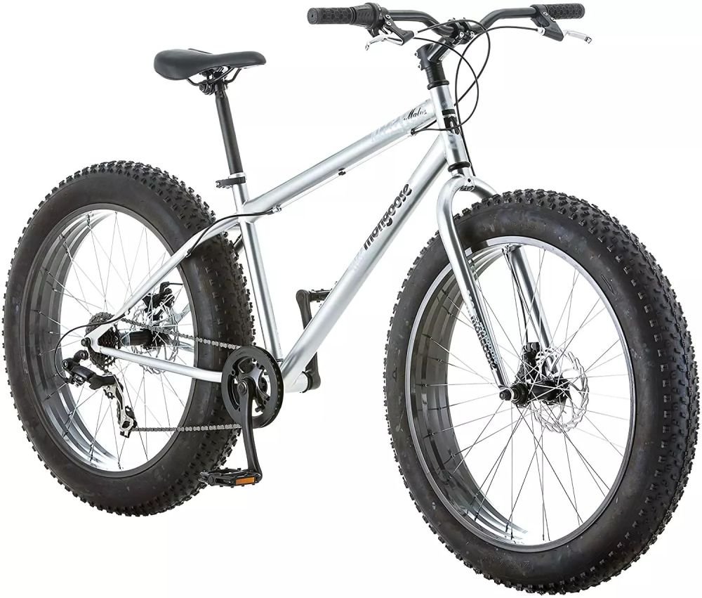Mongoose 26" Malus Adult Fat Tire Mountain Bike 7 Speed Twist Shift Disc Brakes