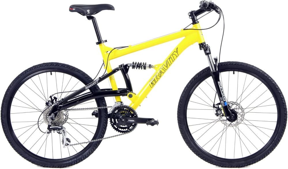 Gravity FSX 1.0 Dual Full Suspension Mountain Bike with Disc Brakes Aluminum Frame