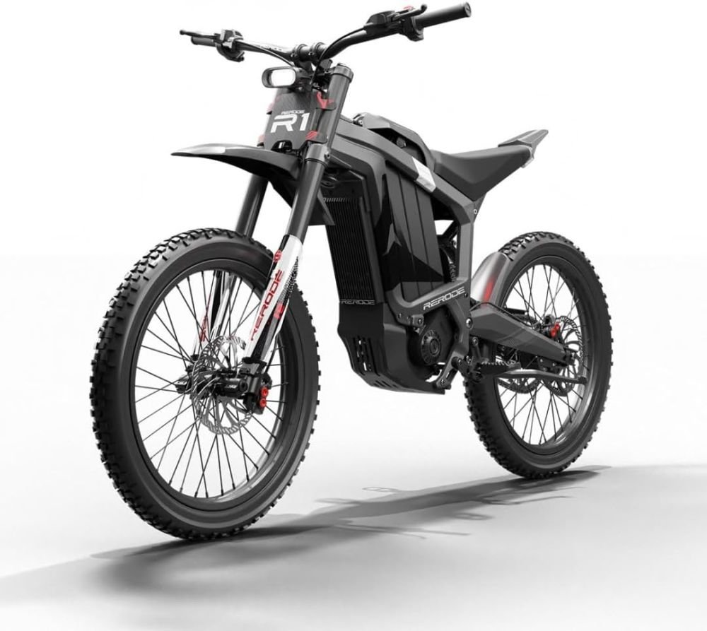 R1 Electric Dirt Bike for Adult, 8000W Peak Power 19” Tires, 52.8MPH Max Speed, 74.6 Miles Range, 330NM Torque