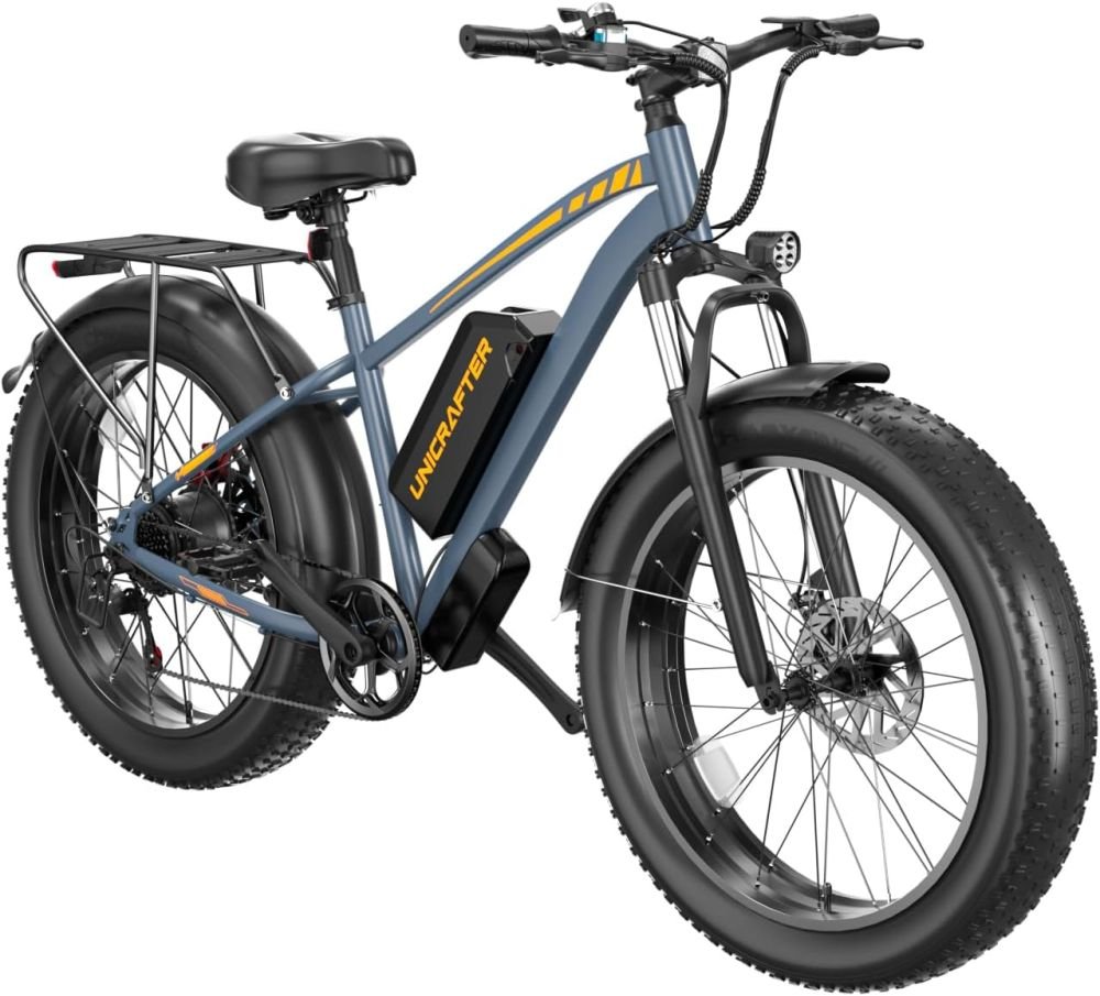 26" Electric Mountain Bike with 1000W Motor, 48V 18.2AH Battery