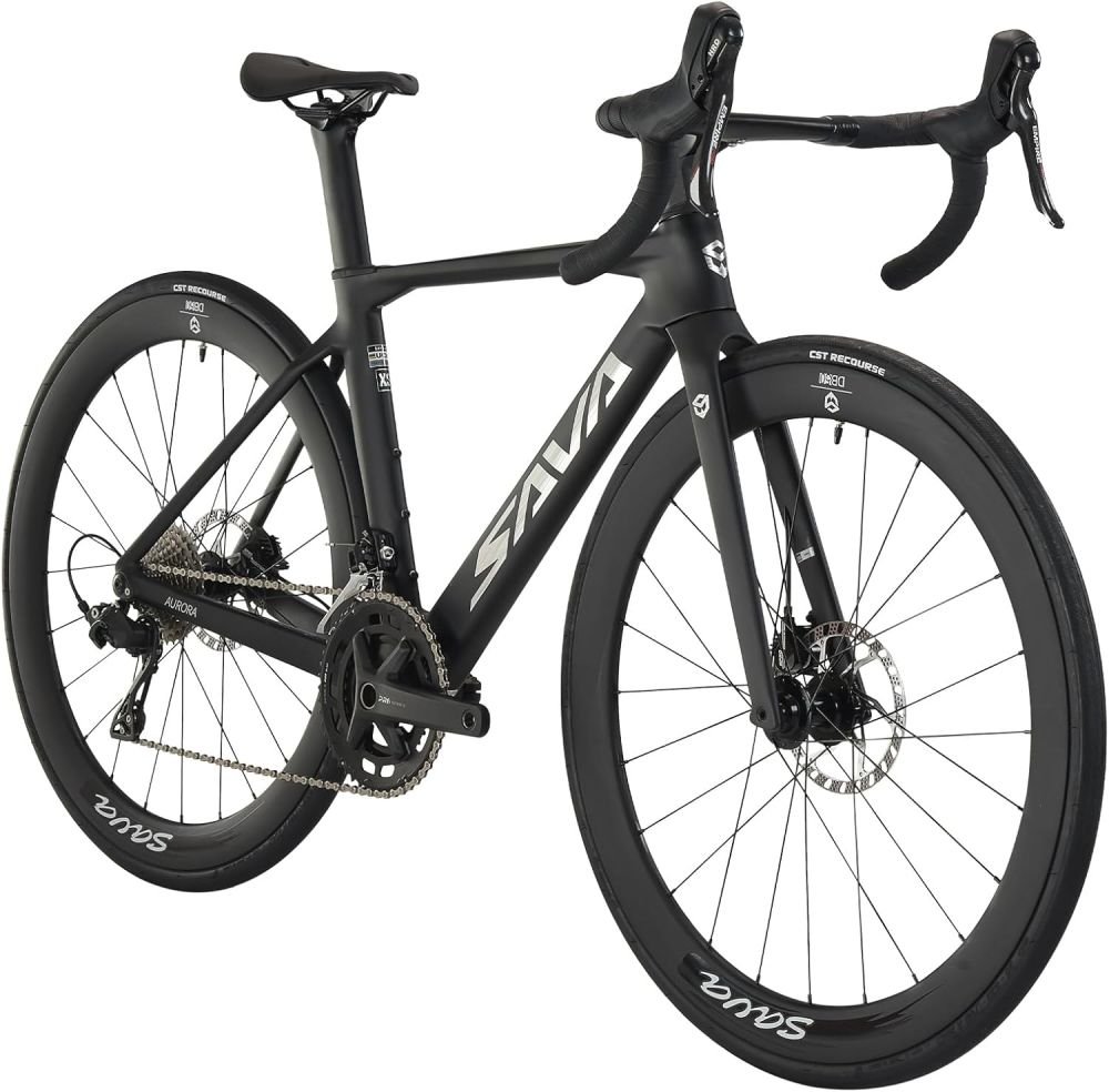 SAVADECK A7L Carbon Road Bike, T800 Carbon Fiber Frame 700C Racing