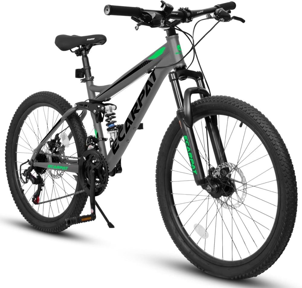27.5 Inch Full Suspension Mountain Bike, Front &amp; Rear Shock Absorbers, Mechanical Disc Brakes