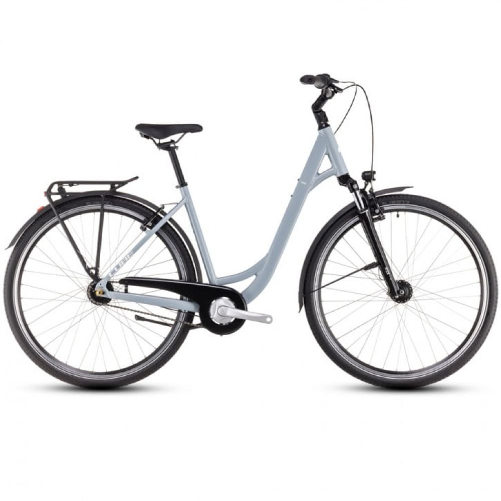 Cube Town ONE polargrey´n´white 2025 Easy Entry - RH 49 cm