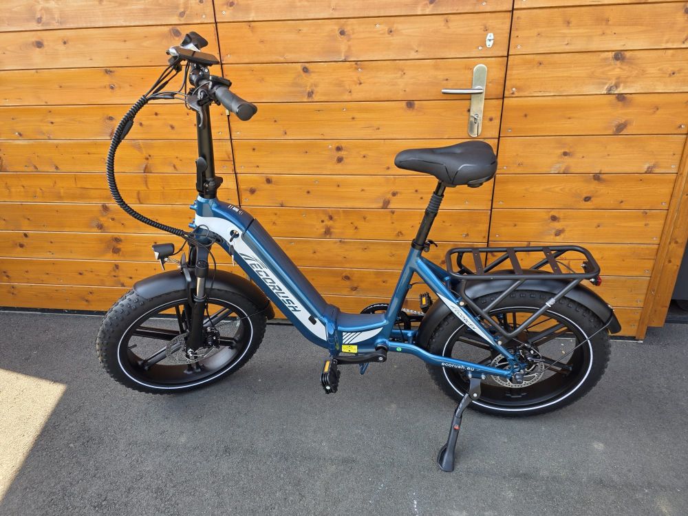 Ecorush R2 E-Bike Elektrofahrrad 20x4 Zoll Faltrad, 499,2 WH, Farbe Blau