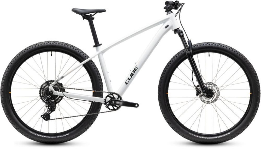 Cube Aim ONE - metallicwhite-black Rahmengröße: L