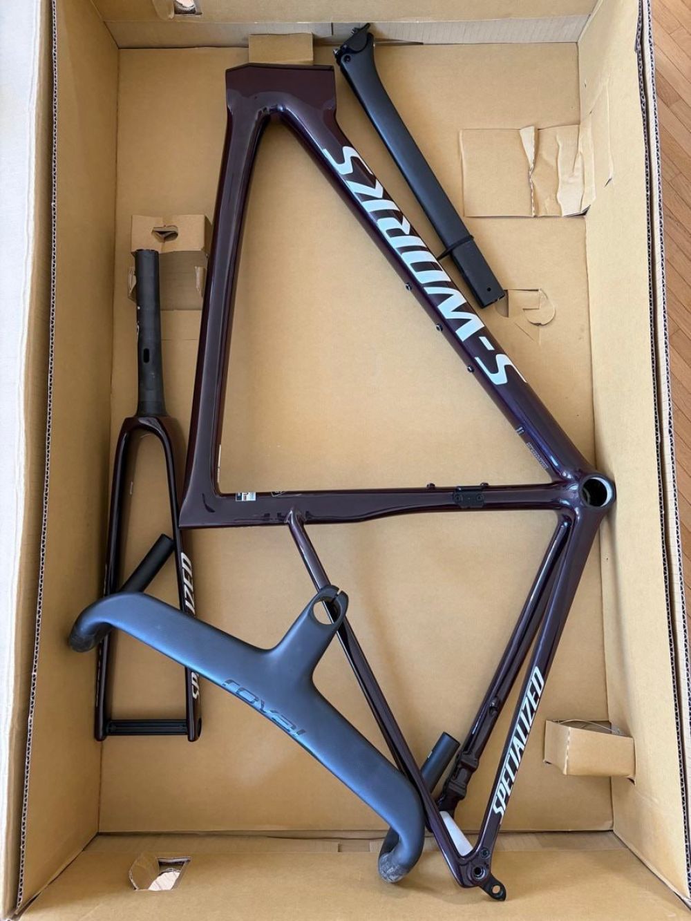 Specialized S-Works Tarmac SL8 Rahmenkit Größe 54 + Roval Cockpit