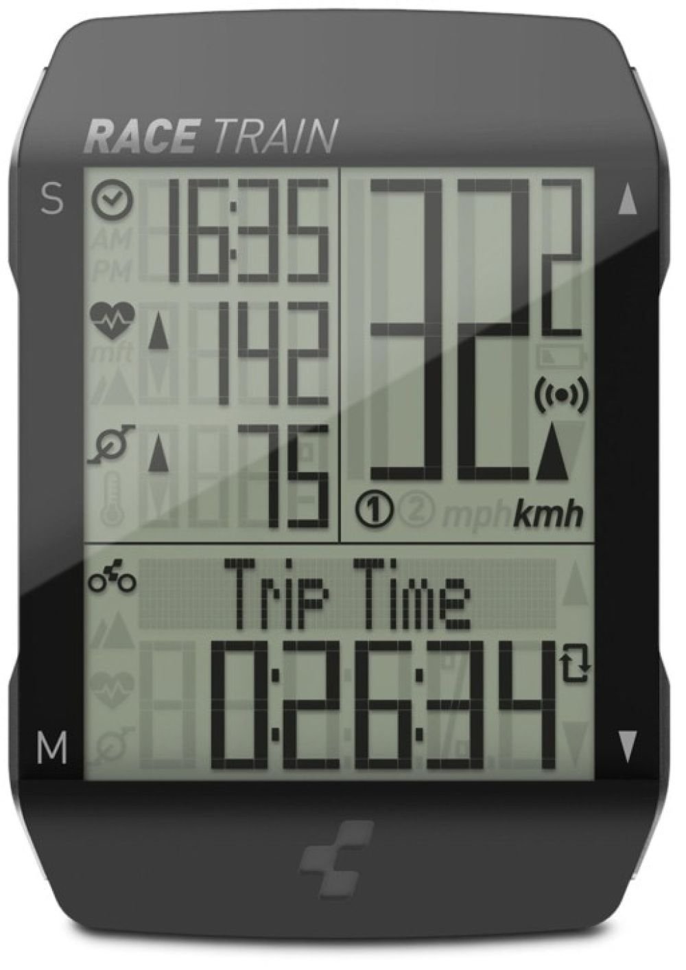 Cube Fahrradcomputer RACE TRAIN black´n´anthracite metallic