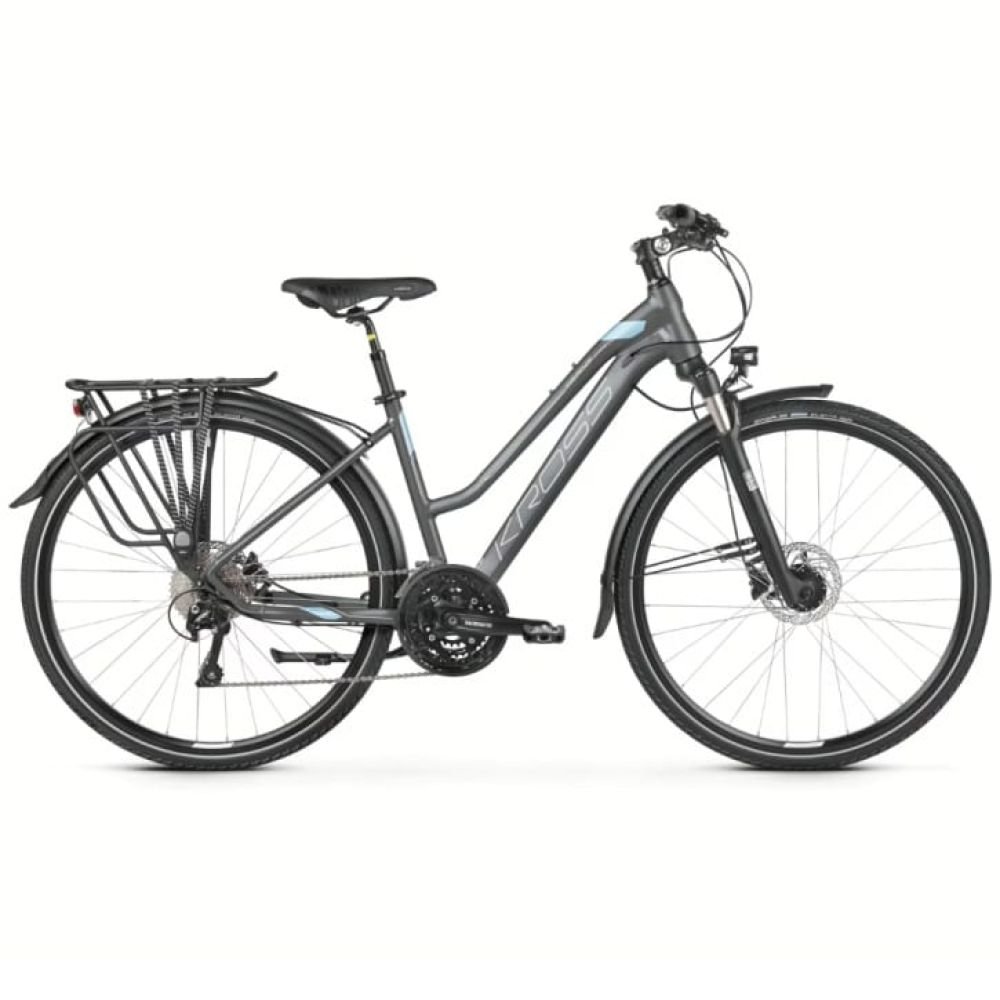 Kross Trans 10.0 28" Graphite-Blau-Silber RH-L
